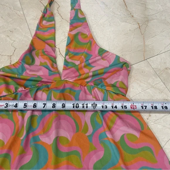 Show Me Your MuMu Pink Multi Halter Mini Dress - Picture 8 of 10